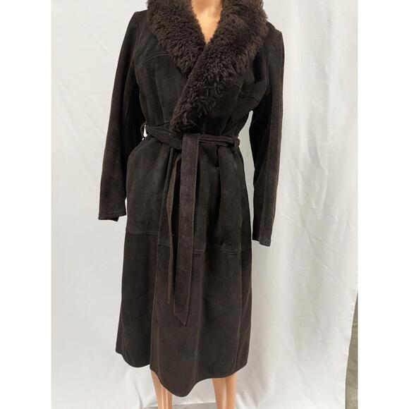 Vintage Abercrombie and Fitch suede jacket chocolate brown women’s size 10